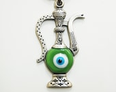 Ottoman Pitcher Handmade Evil Eye Silver Plated Key Chain