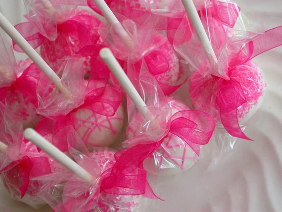 Cake Pops - It's a Girl Baby Shower, Sweet 16, Bridal Shower Cake Pop Party Favors (48) Il_570xn