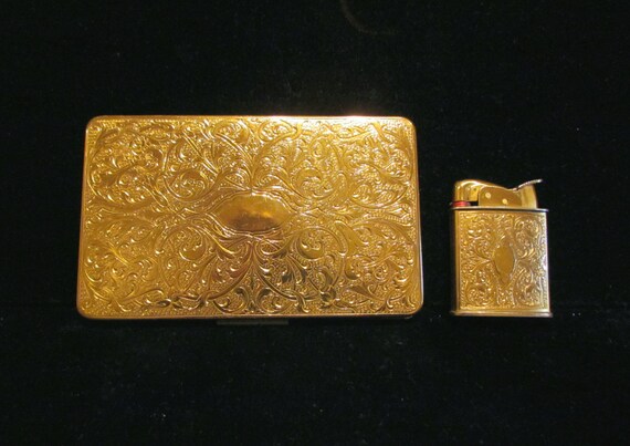 Vintage Cigarette Case & Lighter Evans by PowerOfOneDesigns