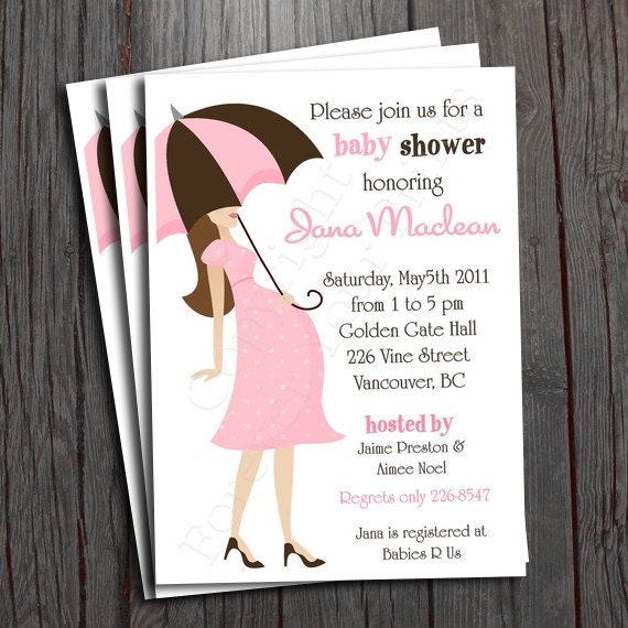 Girl Baby Shower Invitation - FREE Thank You Card included Il_570xn