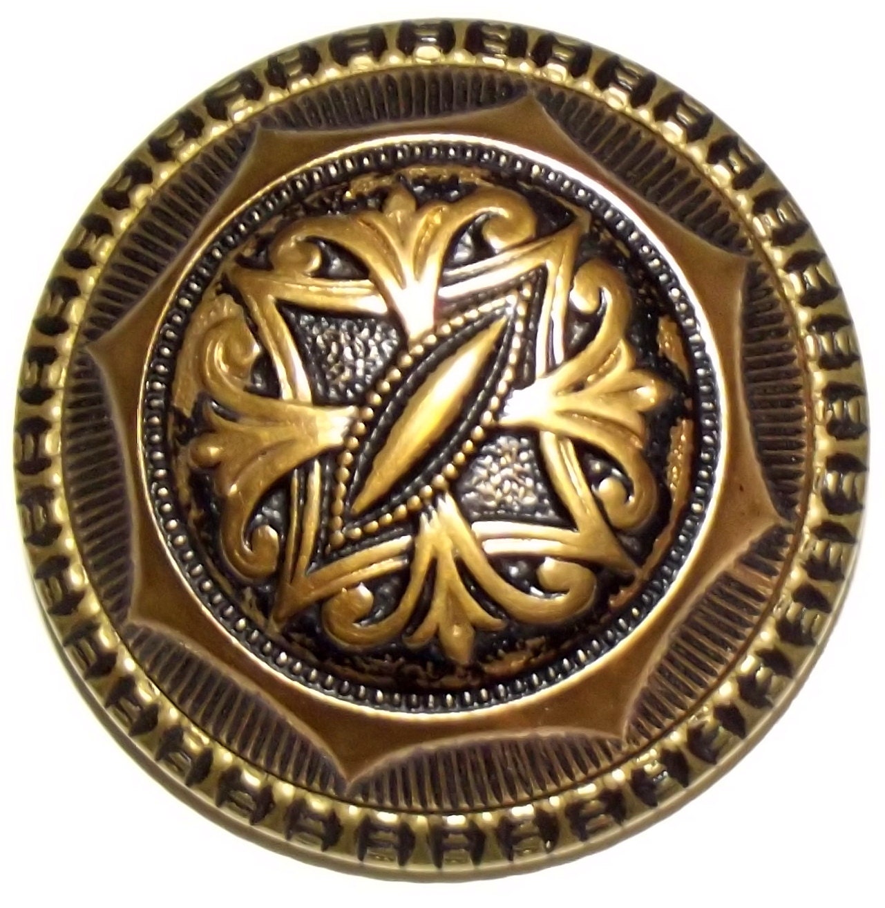 Antique Large metal coat button by bluehousebuttons on Etsy