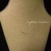 Sterling Silver Sideways Anchor Necklace Embedded Anchor