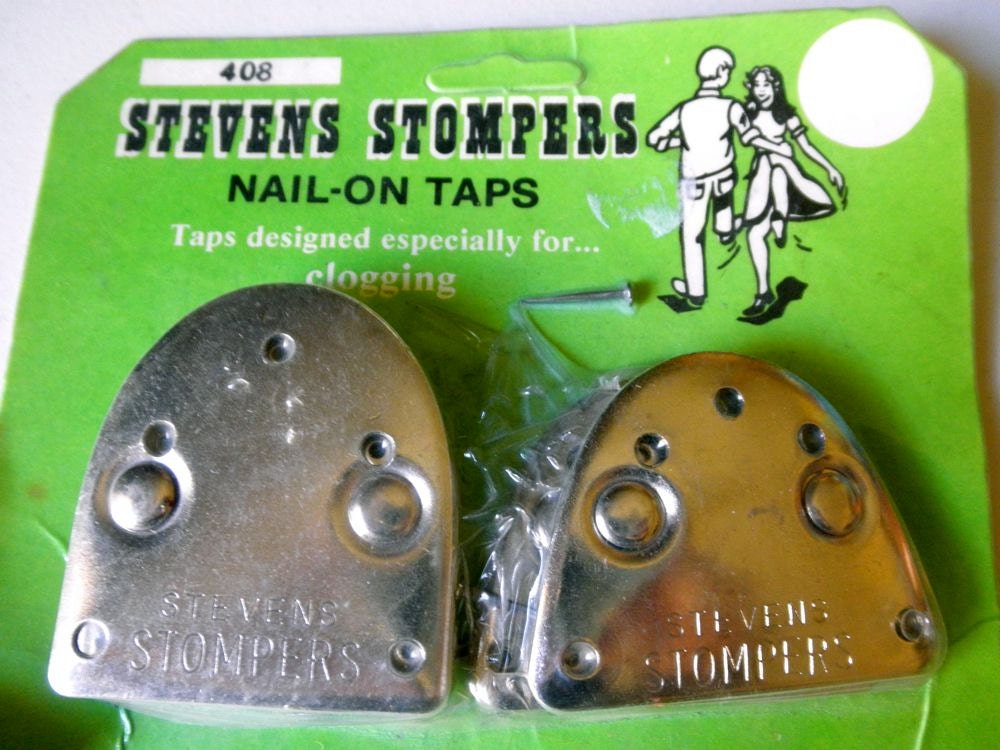 Vintage 1970s Steel Shoe Taps // Clogging Taps // by JackpotJen