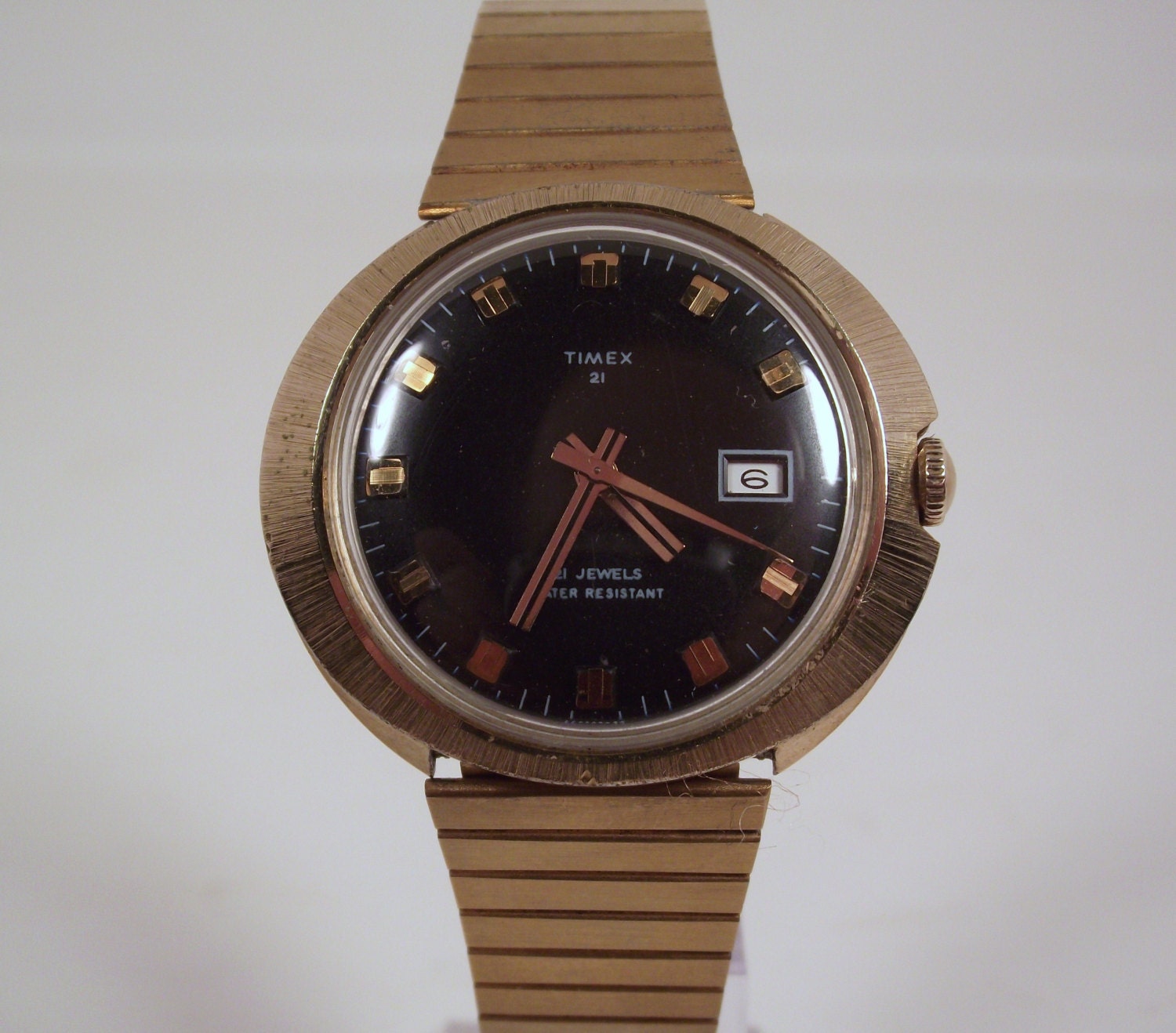 Items similar to Space Age Vintage 1972 Gold Tone Timex 21 Jewel Manual