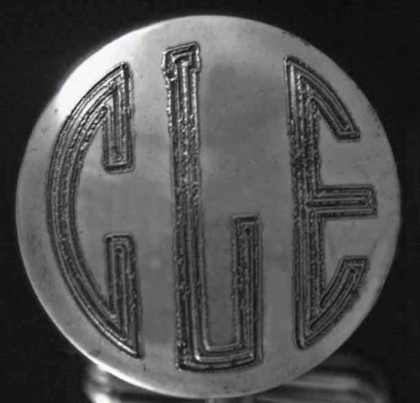 monogram tie tack