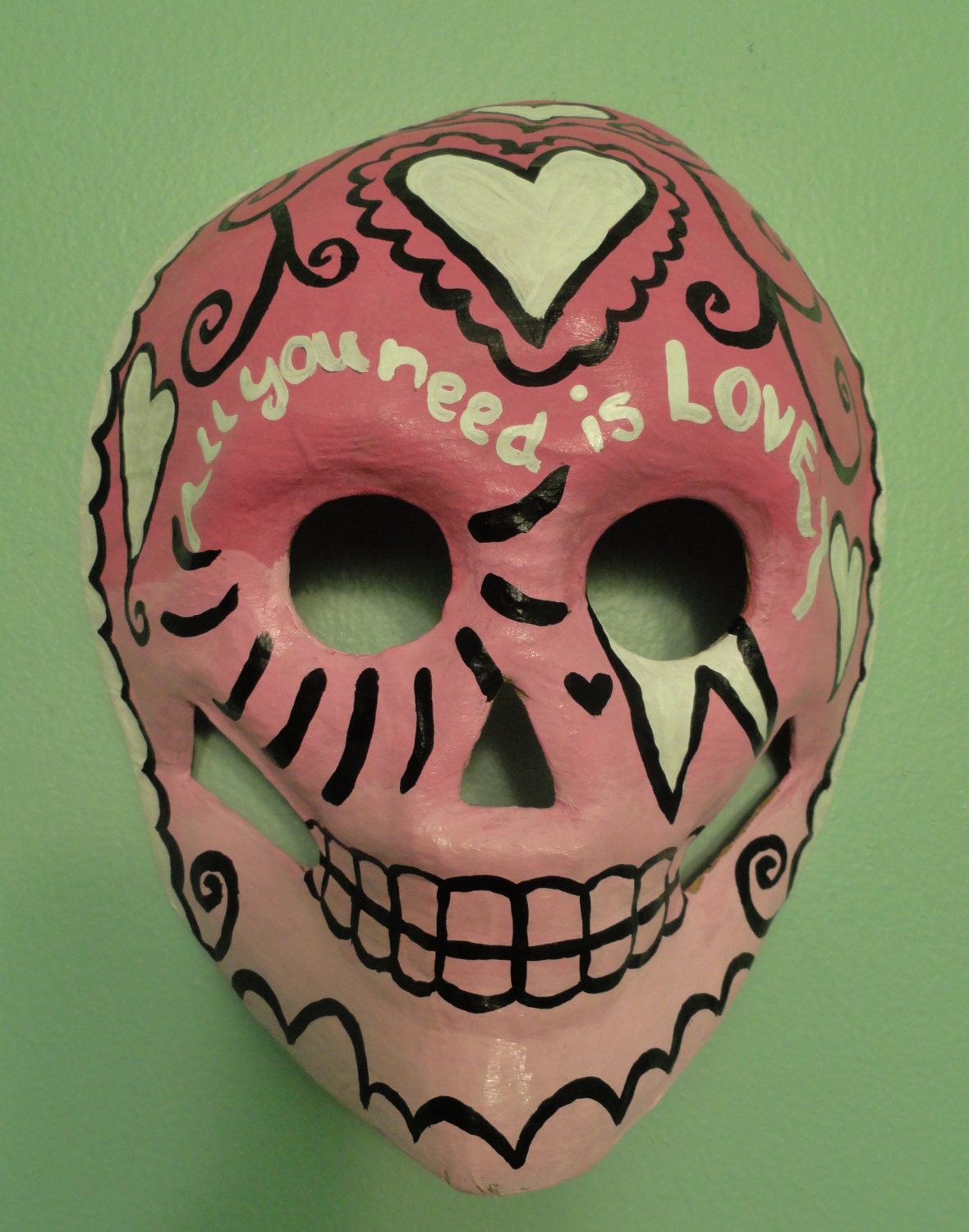 OMBRE Sugar Skull Paper Mache Mask Wall Art by SuitePotaytoes