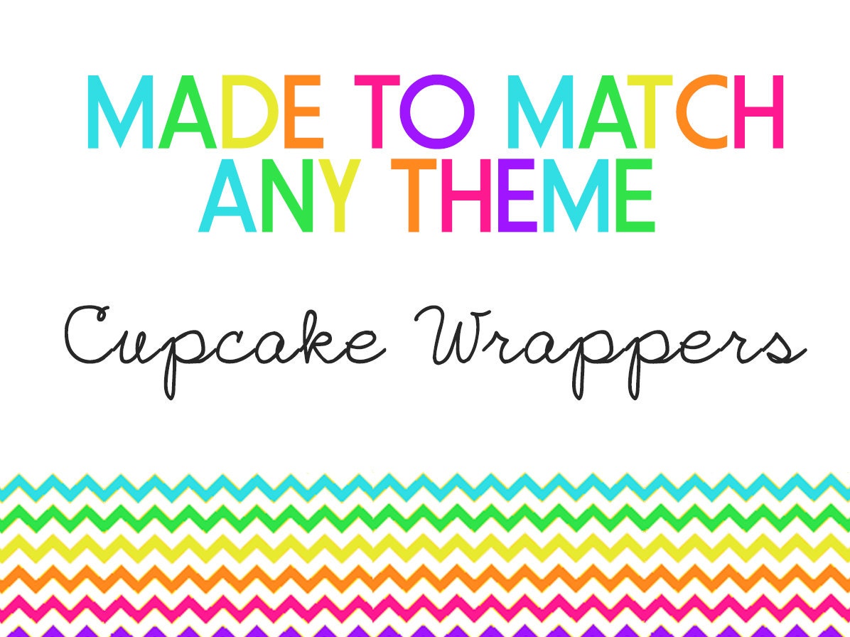 Matching Cupcake Wrappers For Any Design Il_570xn