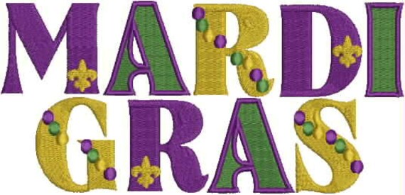 mardi gras embroidery design