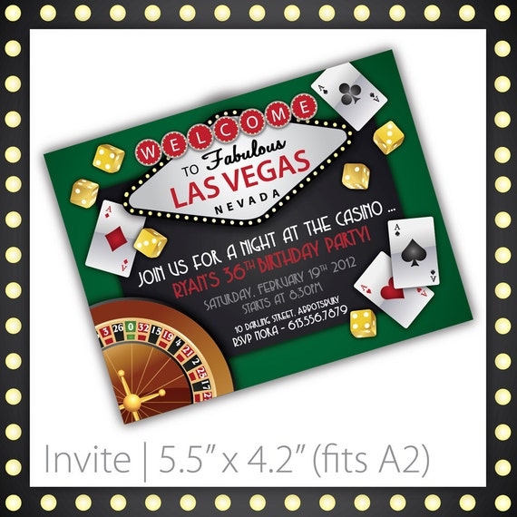 Free Printable Casino Themed Invitations