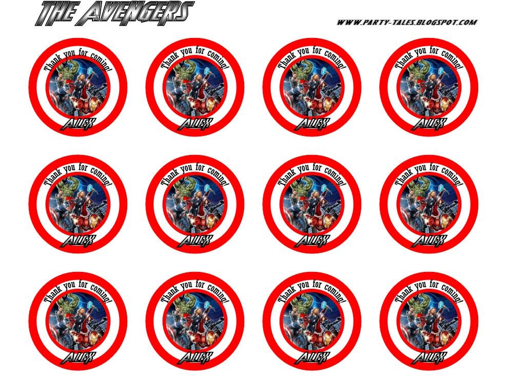 The AVENGERS Favors tags Birthday Boy Party Thank you Printable Hulk Captain America Thor Iron Man Il_570xn