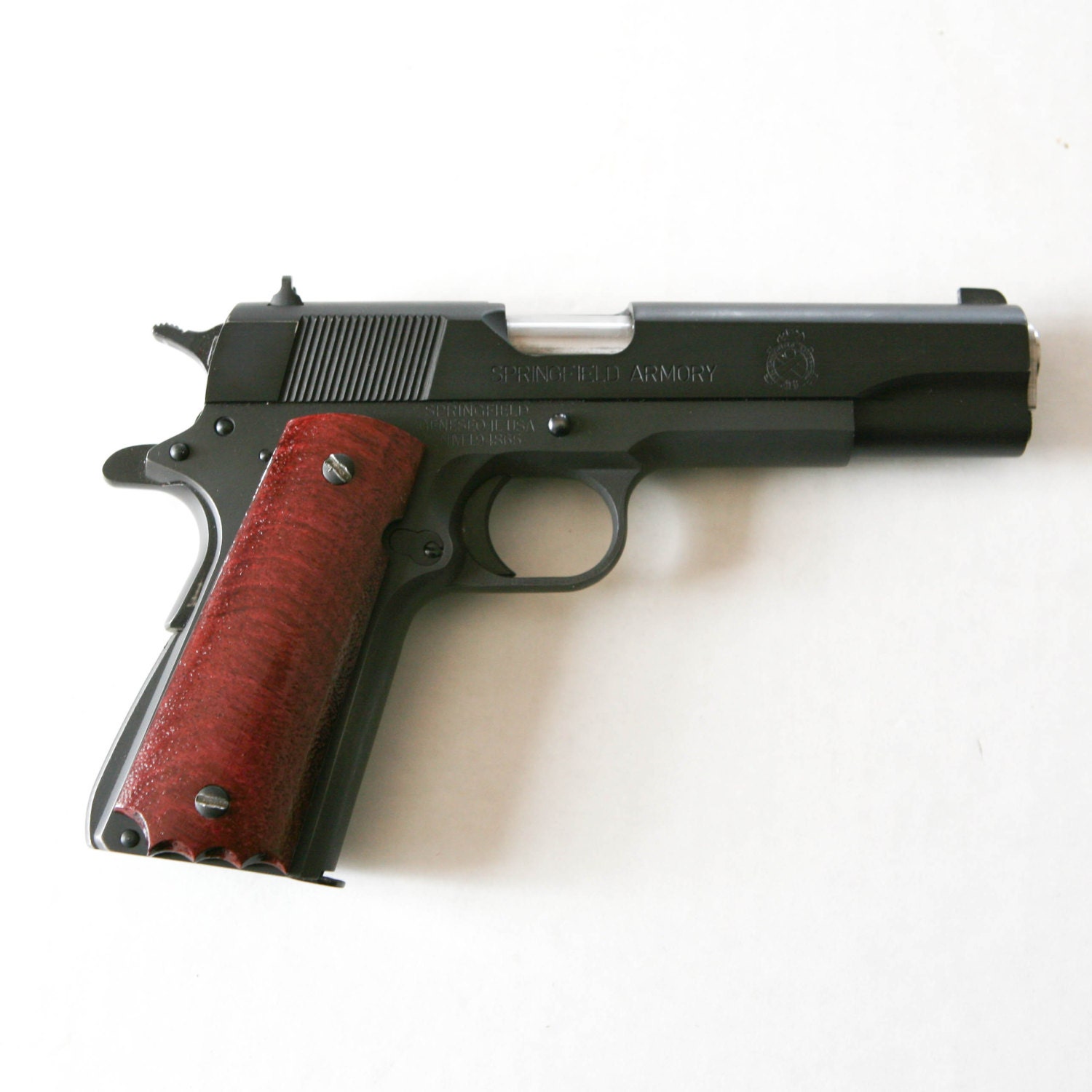 Gun grips 1911 Purple Heart Wood unique hand carved by GalleryH