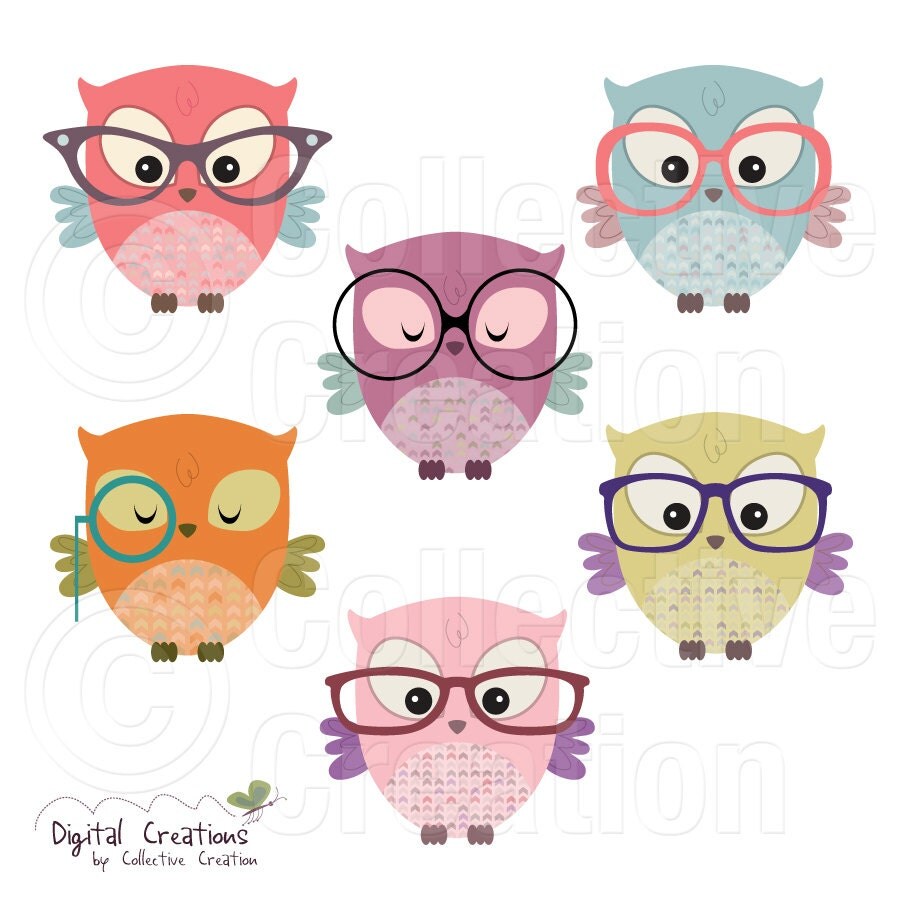 clip art owl with glasses - photo #5
