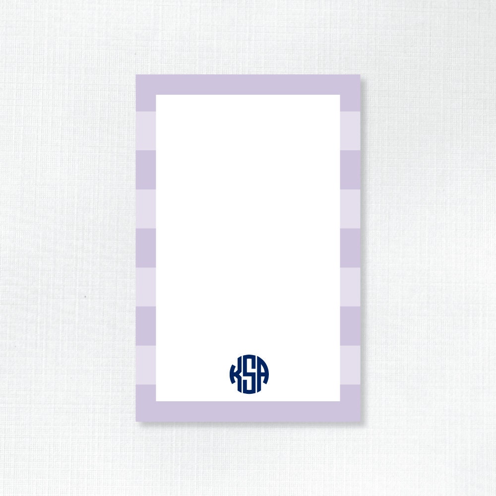 Wide Stripe Personalized Notepad - Monogram Notepad Il_570xn