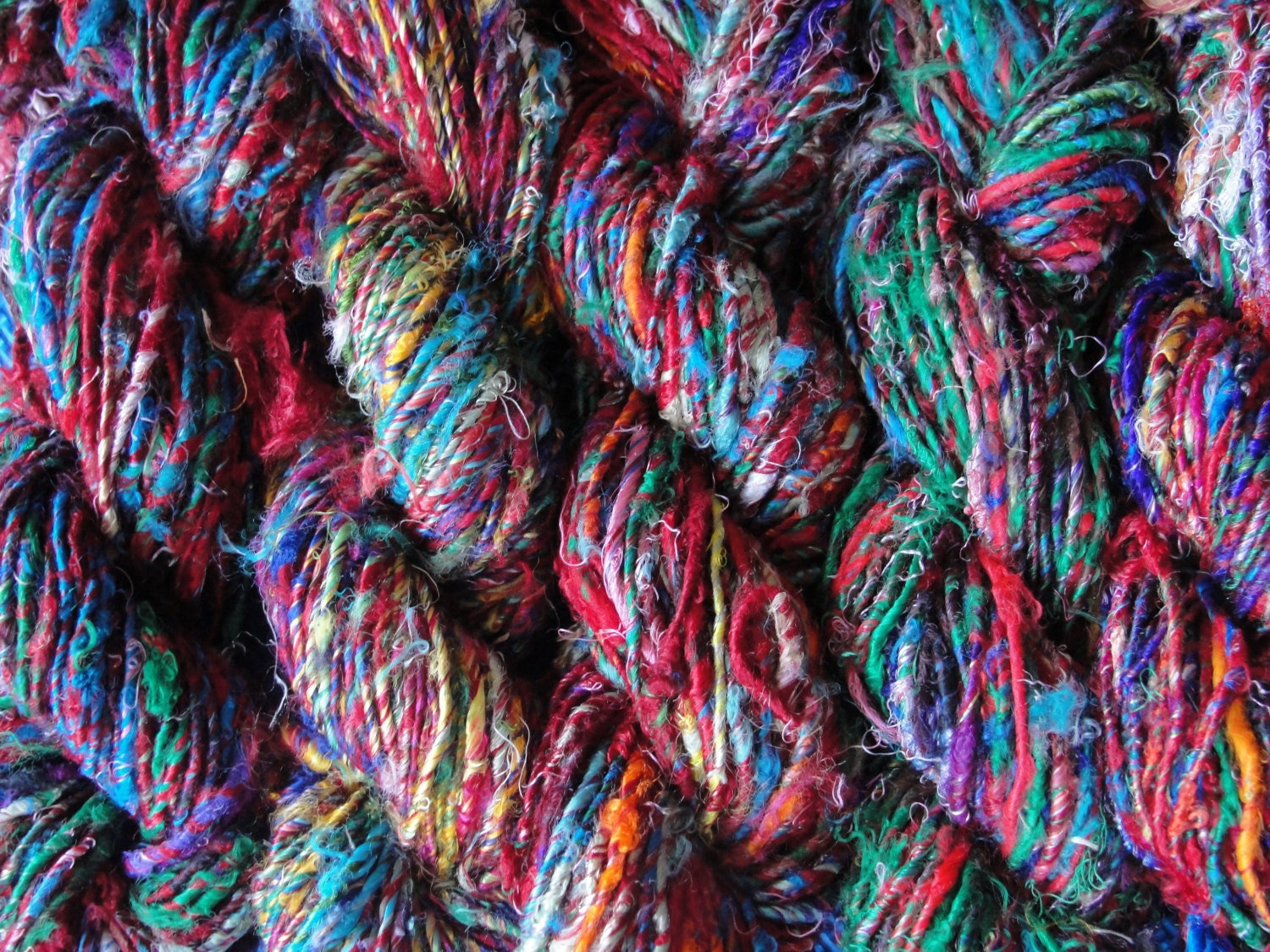 Banana silk yarn 280g - 9.9oz, art silk yarn, banana fiber yarn, vegan yarn, multi colored