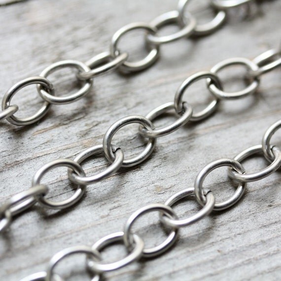Items similar to 6ft Large Roundish Link Stainless Steel Chain 9mm x