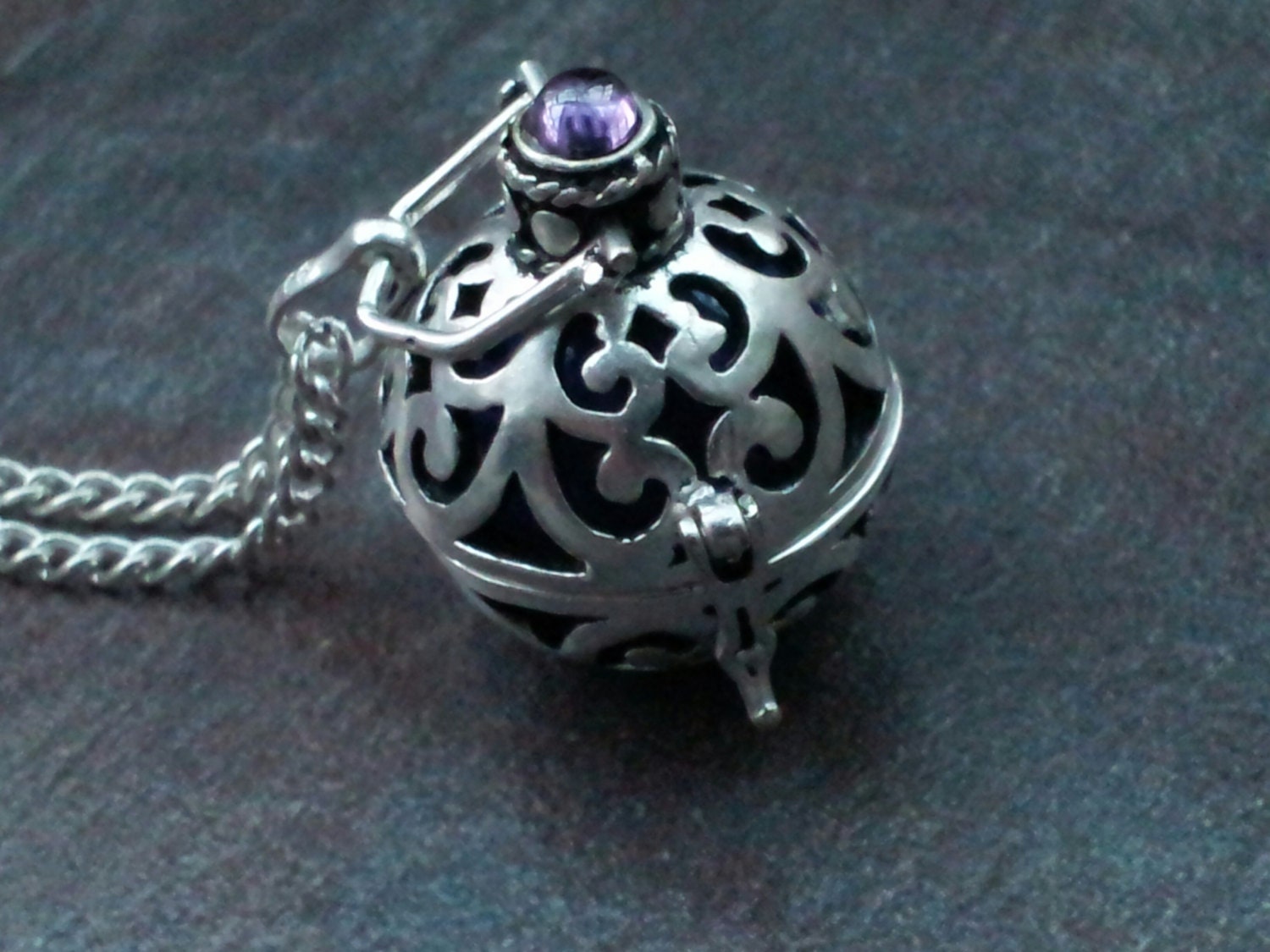 Mexican Bola / harmony Chime pregnancy / new mum pendant / angel sounds necklace