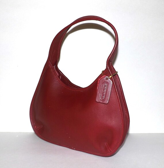 Vintage Coach Purse Burgundy FOM - 9027 Handbag Leather