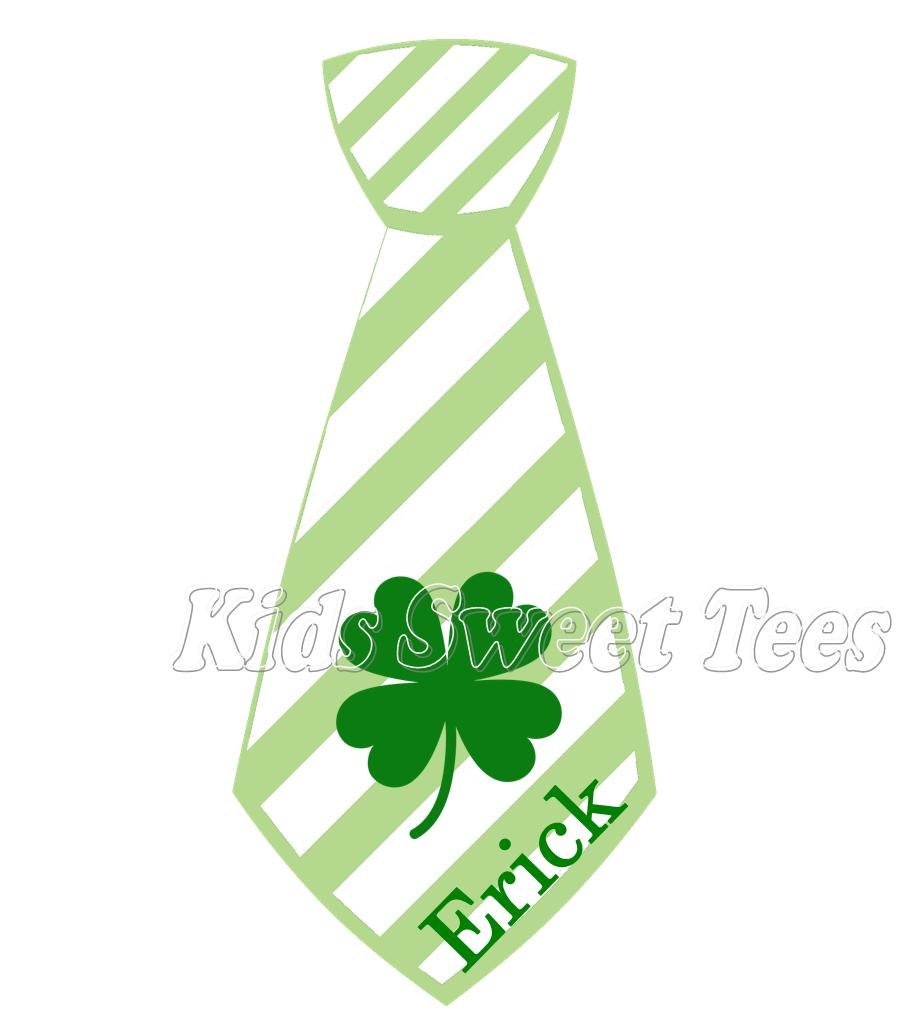 St. Patrick's Day tie- personalized - digital image Il_570xn