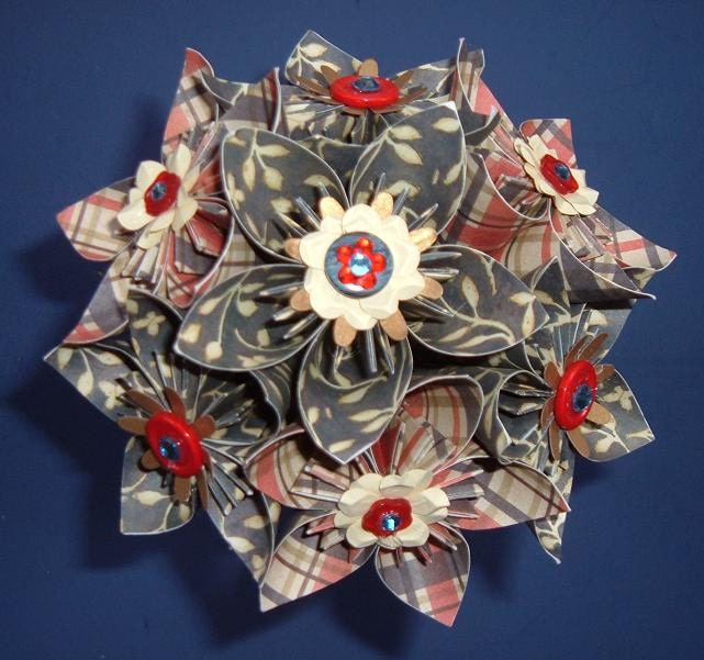 SALE   Stem Paper Punk   Steam stem Flower  Origami Bouquet kusudama origami 7 ON Kusudama,
