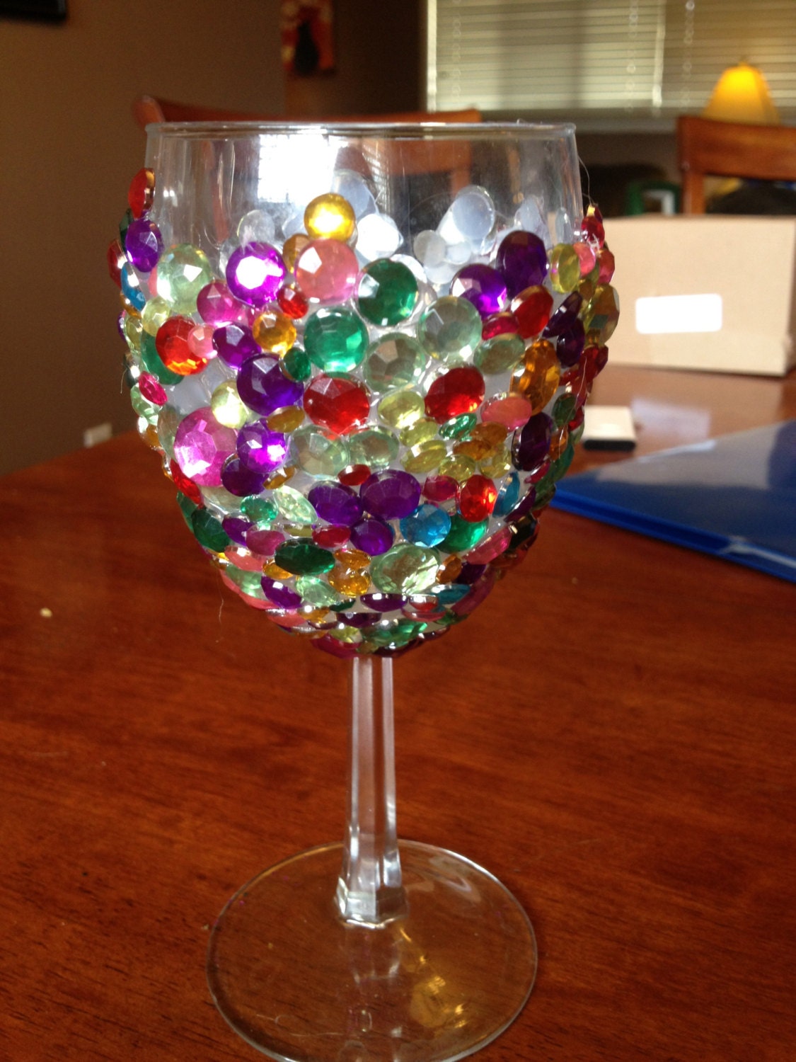 Items similar to Rhinestone wine glasses on Etsy