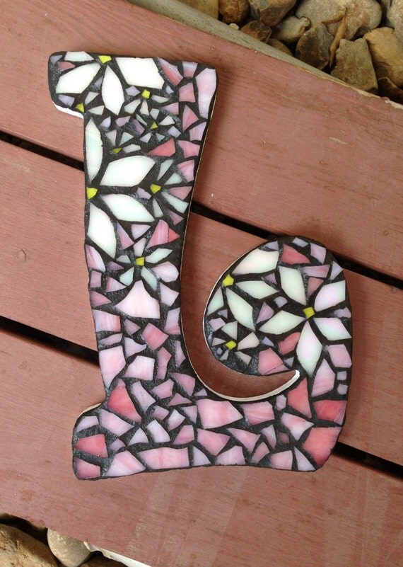 Items similar to Mosaic Stained Glass Letters, Custom Made on Etsy