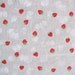 Cute Vintage 70s Strawberry Fruit Fabric Red and Egg Shell White Strawberries on Cream Adorable Light Quilt Weight Cotton Blend BTY CBF