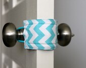 Latchy Catchy in Teal Chevron Dot -Reversible (Patented)