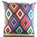 EXOTIC KISS Lge cushion cover, neon aztec bright colourful throw pillow 55cm x 55cm or 22' x 22'