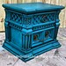 Gypsy Teal Night Stand/ End Table /Accent Table /TV Cabinet/ Living Room Storage/ Bedroom Side Table