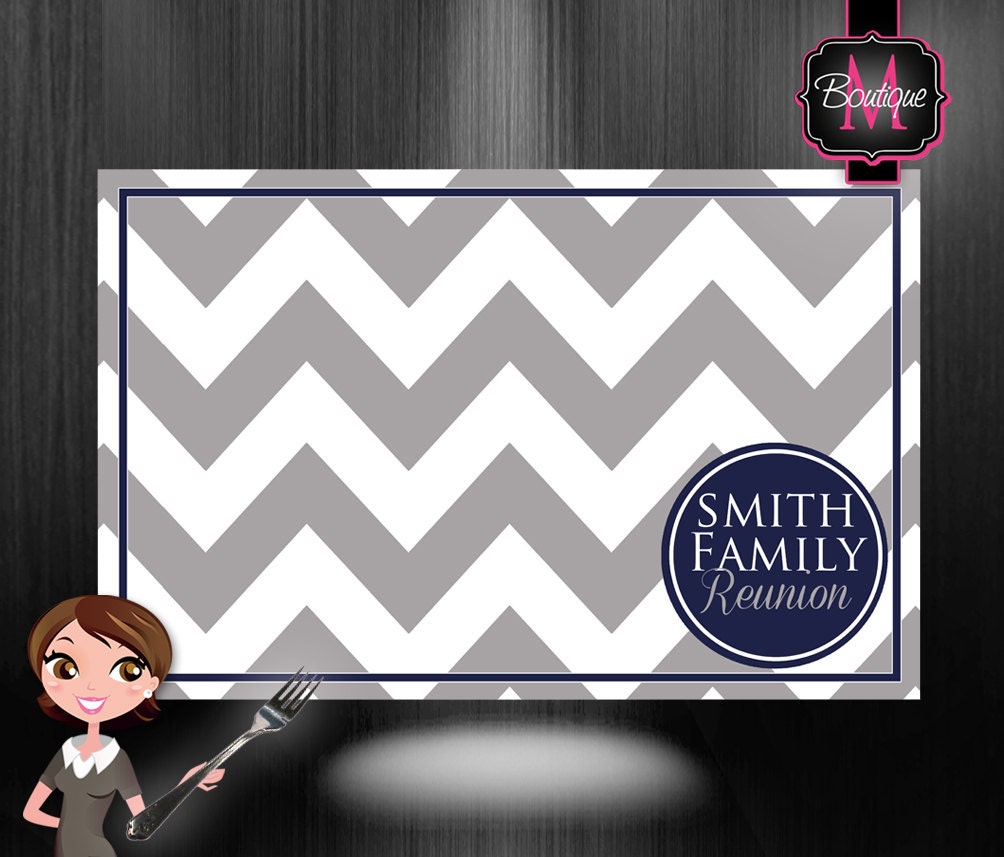 50 Personalized Paper Placemats Custom by BoutiqueMonogram on Etsy