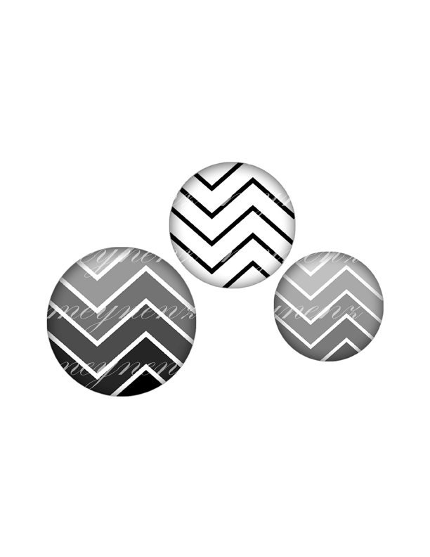 INSTANT DOWNLOAD-Degraded Chevron - Printable 1 inch round for jewelry, magnet, bottle cap, keychain, pendant, brooch - Jpg File no. A173
