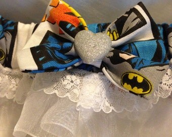 Custom Batman comic book prom or we dding garter