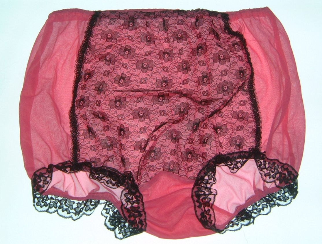 Vintage Style Hot Pink Nylon Tricot Knickers By Aglimpseofstocking