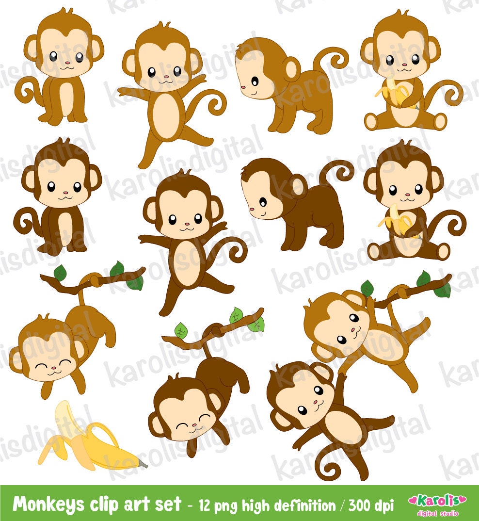 free clip art cute monkey - photo #37