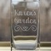 Beautiful Custom Etched Glass Square Vase