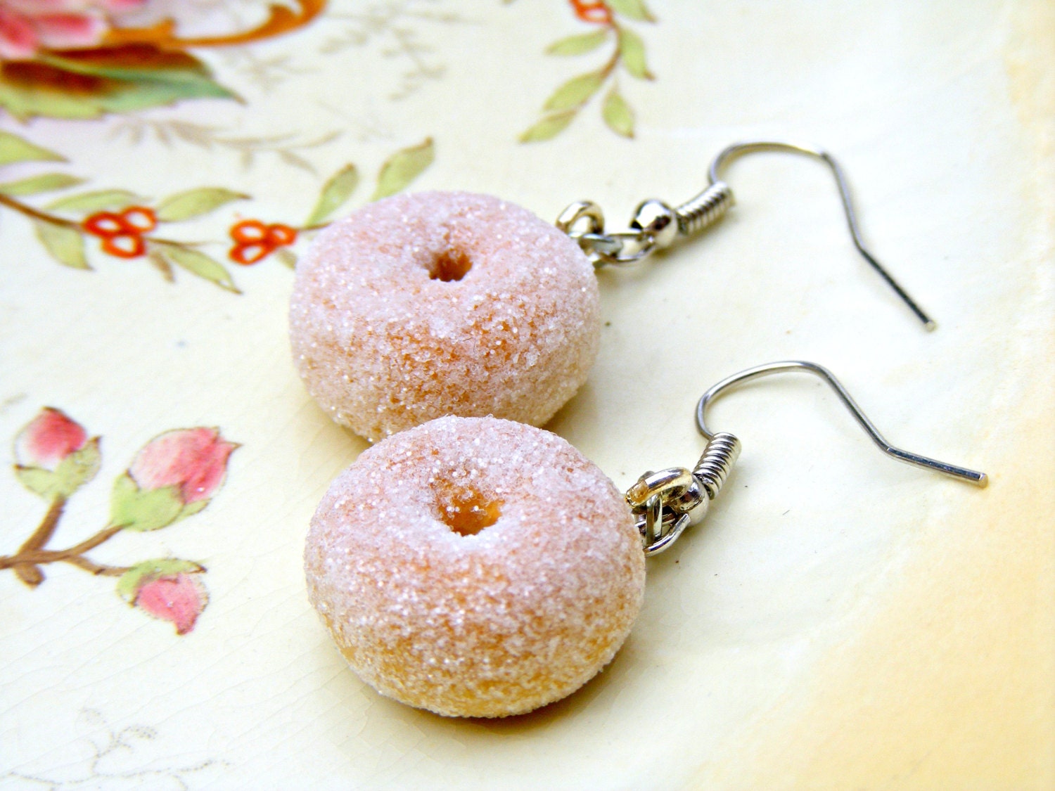 Polymer Clay Donut Earrings Doughnut Earrings by Sweetystuff