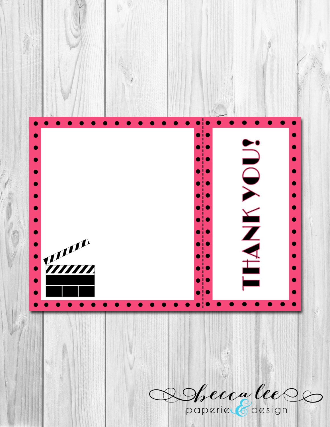 Movie Theme Thank You Note - DIY - Printable Il_570xn