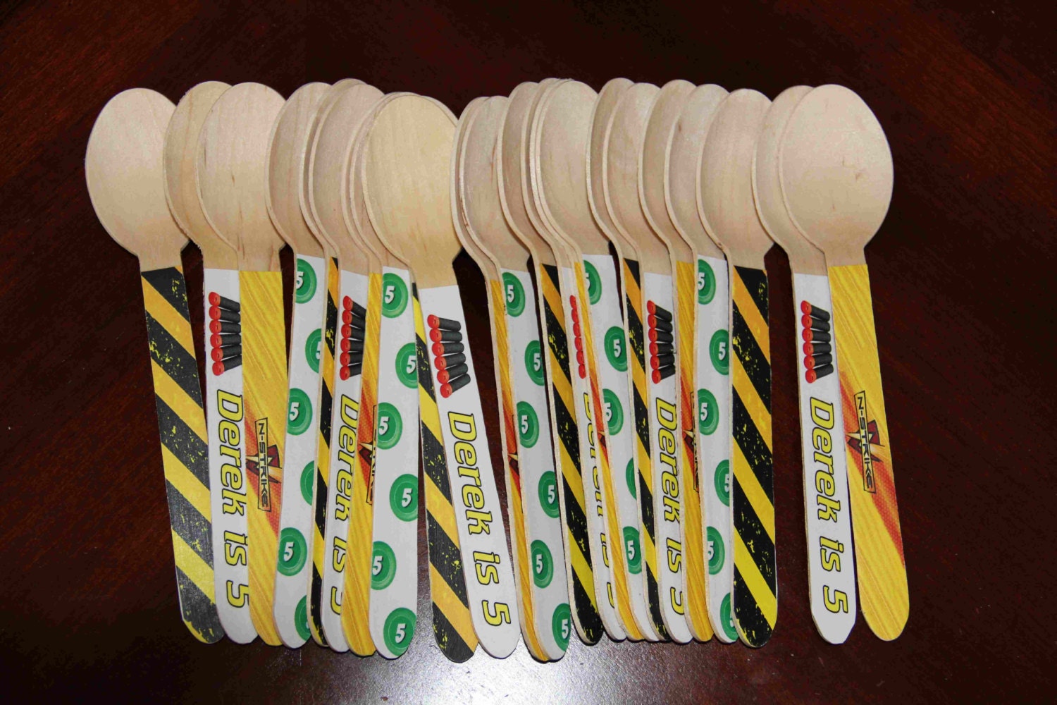 24 Wooden Forks or Spoons- Nerf Il_570xn