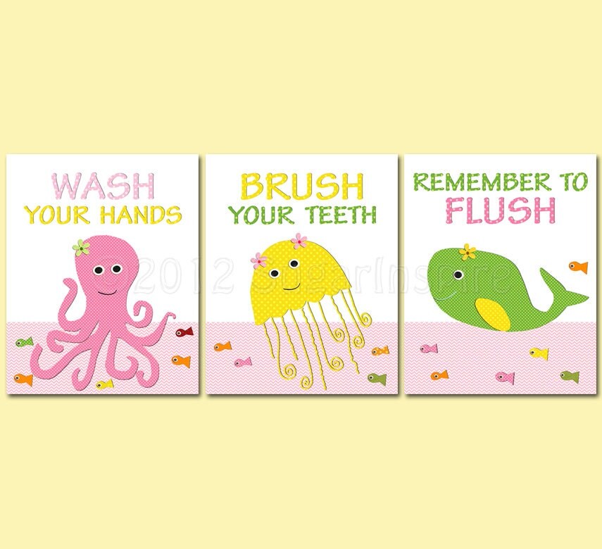 Popular items for girls bathroom art on Etsy