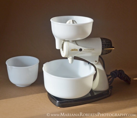 Items similar to Vintage Sunbeam Mixmaster Stand Mixer and Juicer 50s
