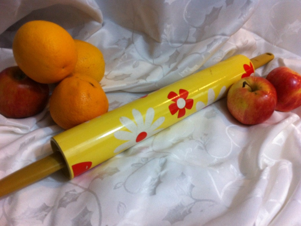 SALE Flower Fun Funky Vintage Rolling Pin