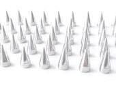 50 pcs 14mm Zinc Alloy Spike Studs - Punk Shoes Jackets Bags Leather DIY