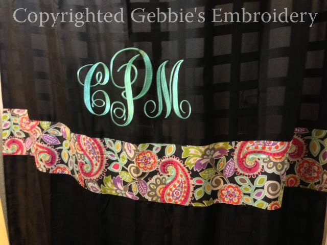 monogram shower curtain on Etsy, a global handmade and vintage ...