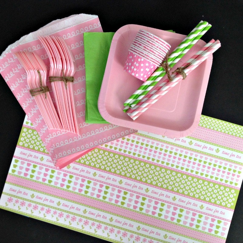 Tea Party Package Girl Birthday Party by OutsidetheBoxPapers