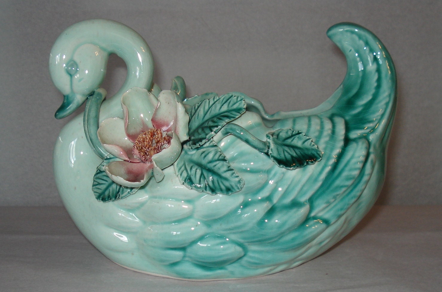 Items Similar To Vintage Pasadena California Pottery Vee Jackson Swan 