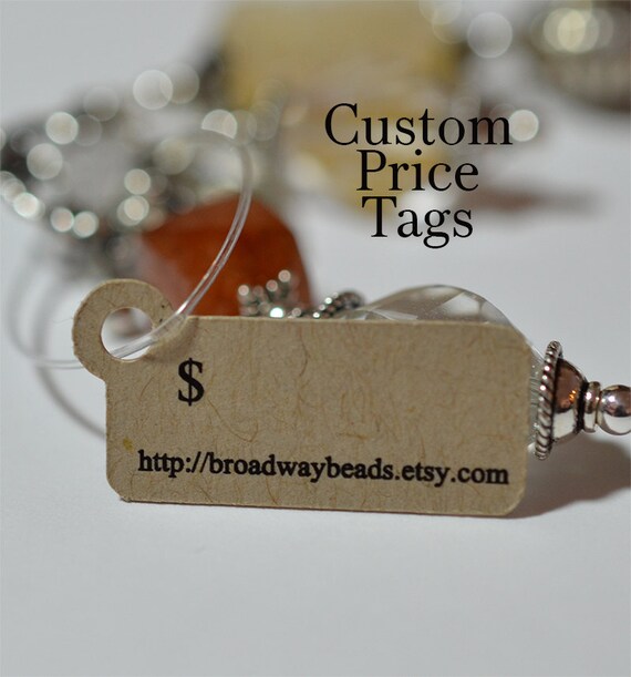 Custom Jewelry Tags Hang Tags for Products Price by HomegrownGems