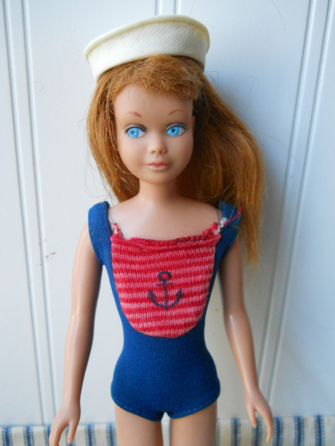 Vintage Skipper Barbie doll in swimsuit and by hopeandjoyhome