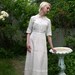 Vintage 1910s Edwardian White Eyelet Linen Tea or Wedding Dress