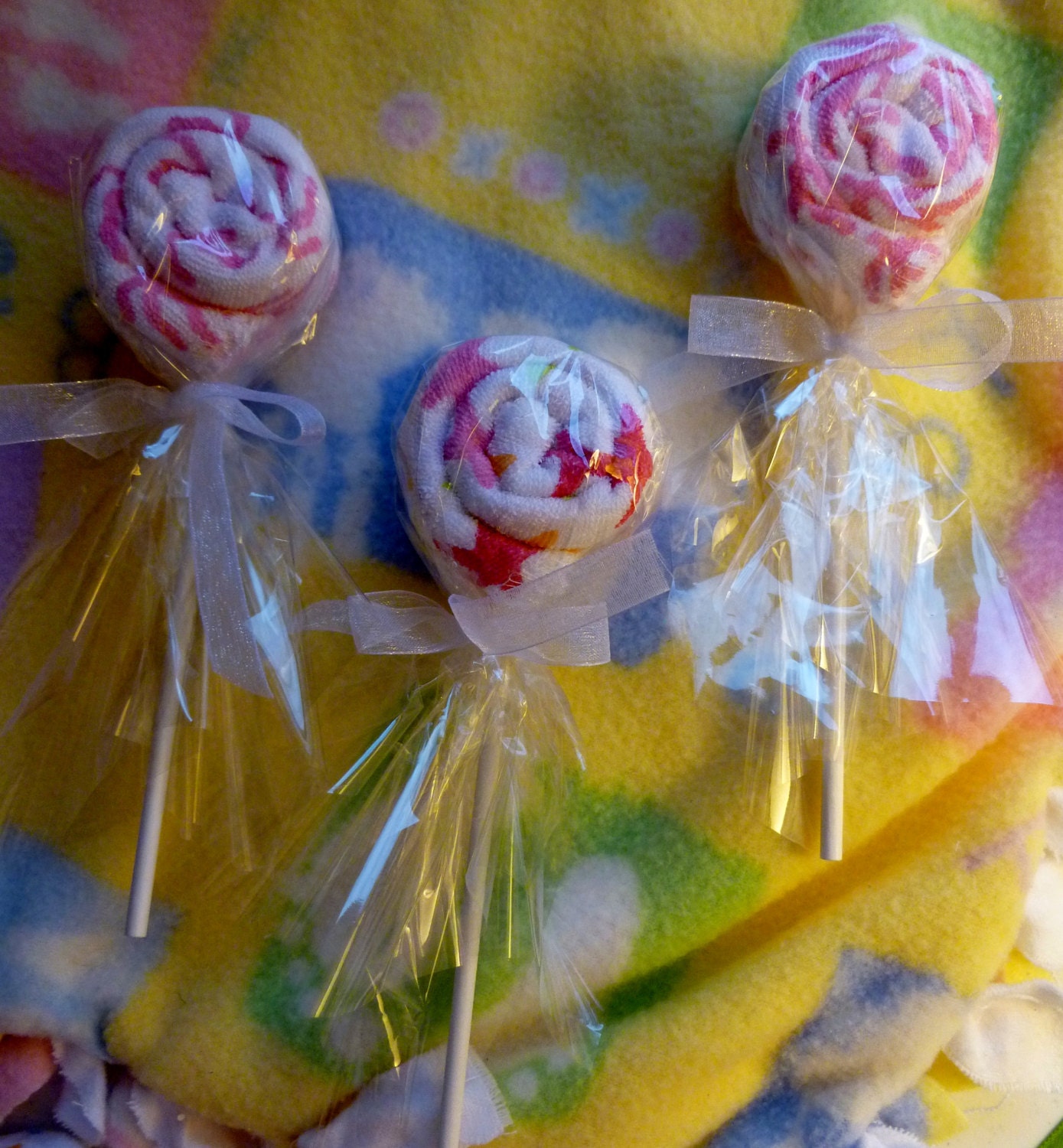 Washcloth Lollipop Bundle of 10... Baby Shower by mollbelldesigns