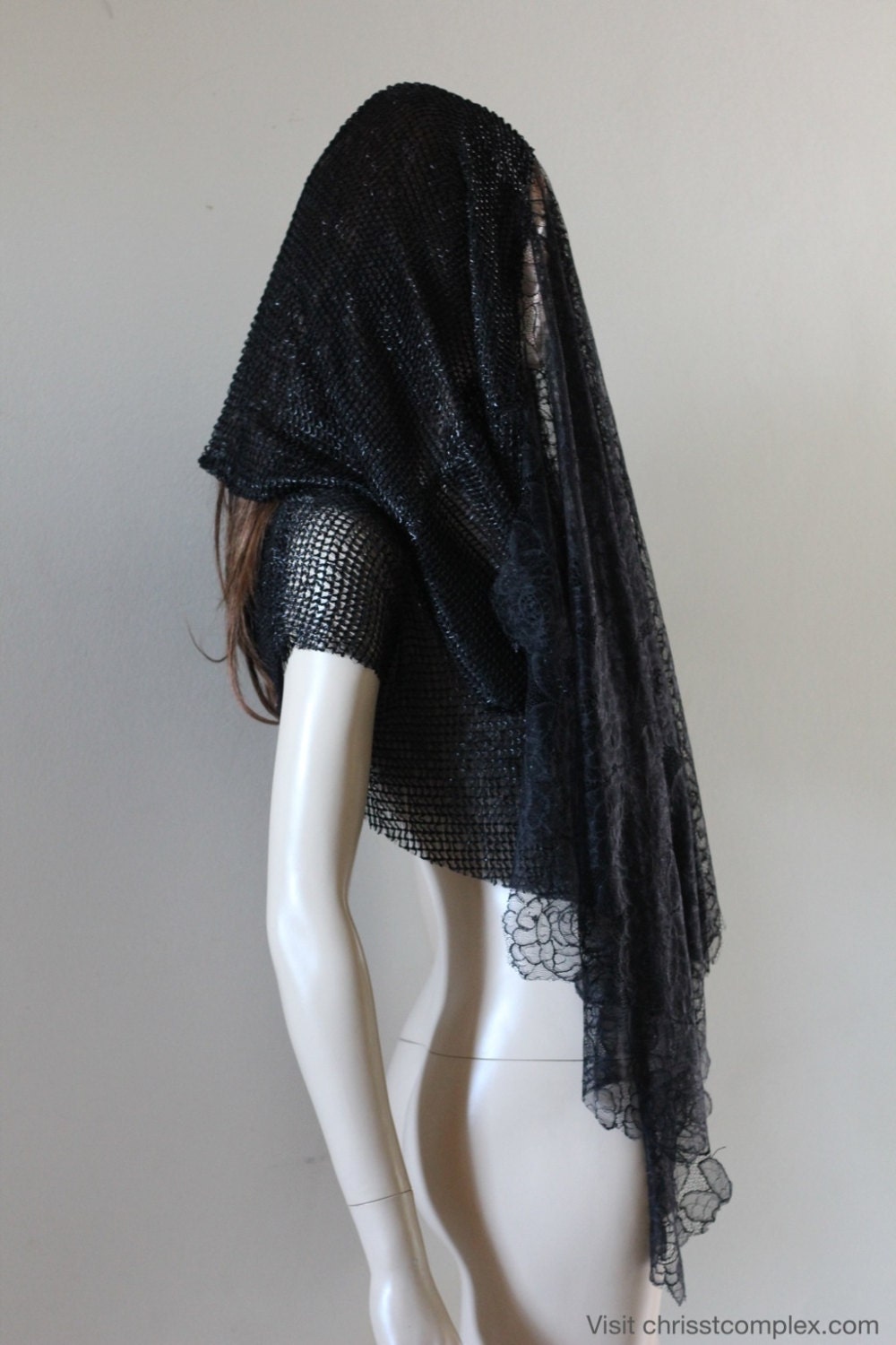 hooded wedding veil